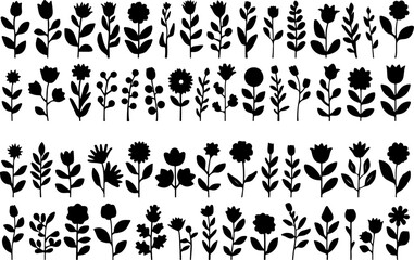 Botanical Silhouette Collection" vector bundle