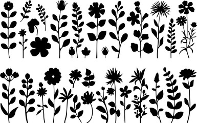 Botanical Silhouette Collection" vector bundle