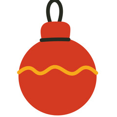 Glass Christmas Tree Toy Ball. Colorful New Year or Christmas Decoration Element Symbol. Family Holiday Party Decoration. Greeting Winter Holiday card or Invitation Design Art Sign. 