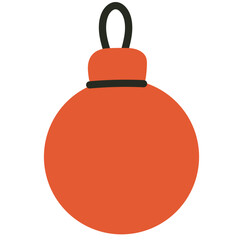 Glass Christmas Tree Toy Ball. Colorful New Year or Christmas Decoration Element Symbol. Family Holiday Party Decoration. Greeting Winter Holiday card or Invitation Design Art Sign. 