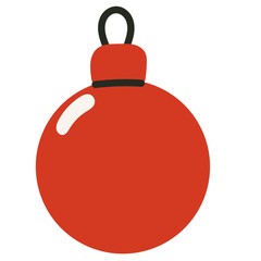 Glass Christmas Tree Toy Ball. Colorful New Year or Christmas Decoration Element Symbol. Family Holiday Party Decoration. Greeting Winter Holiday card or Invitation Design Art Sign. 