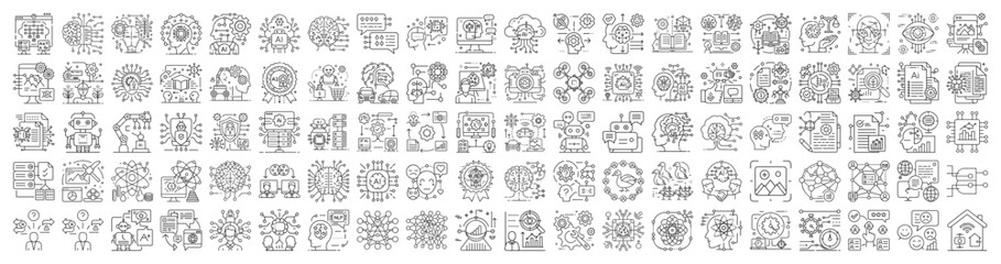 Extensive Collection of Artificial Intelligence, Machine Learning and Automation Related Icons