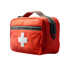 Minimalist first-aid kit for camper, isolated on a white background --v 7.0