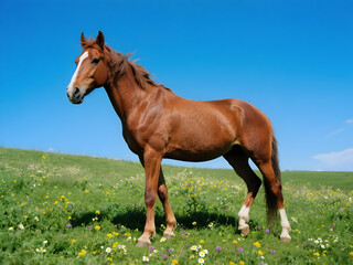 Obraz premium horse on the meadow