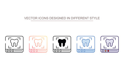 Tooth X Ray icon design with white background stock illustration