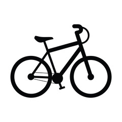 Bicycle Silhouette &ndash; Minimal Black Vector Illustration