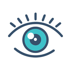 Obraz premium Minimalist eye vector illustration. A clean, modern graphic symbol representing vision, sight, and awareness.