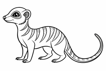 coloring page line art the meerkat black vector