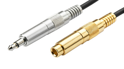 stereo connector and stereo connector isolated on transparent