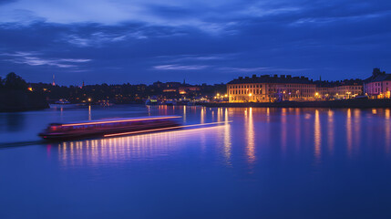 Archipelago View At Blue Hour With Glowin