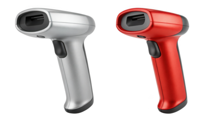 Bluetooth barcode scanner and Bluetooth barcode scanner on transparent 