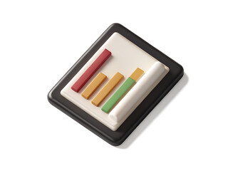 Naklejka premium Trendy 3D bar graph showing modern business growth