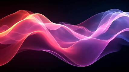 Dynamic colorful wave patterns with flowing luminous ribbons in abstract motion - Powered by Adobe