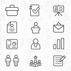 Business management icon set for web and communication design