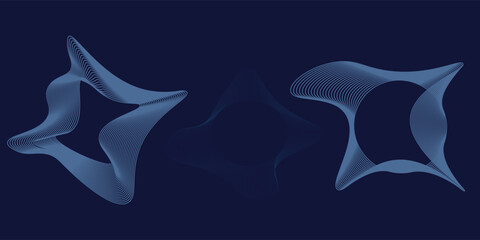 Equalizers vector icon design set. Music symbol, Circular sound waves circles. Radial spectrum