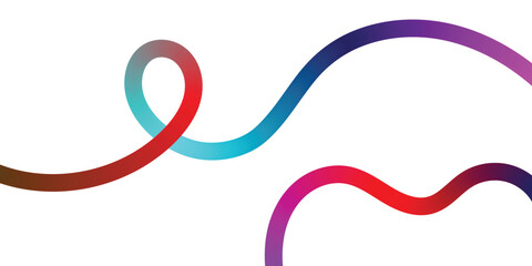 Obraz premium Abstract Colorful Intertwined Lines Design. This vibrant graphic features interwoven, flowing lines in a spectrum of colors, creating a dynamic and visually engaging design.