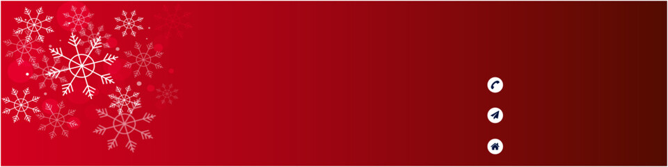 Festive red business card with snowflakes and contact details for john smith, project manager