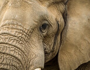 Majestic Elephant Portrait – Gentle Giant of the Wild in Stunning Detail