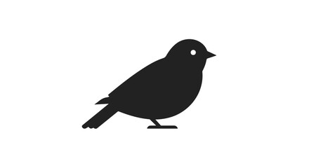 Fototapeta premium Bird Silhouette Stand-Alone on Clean Background for Logo, Icon, Art Project