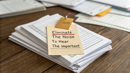 Naklejka premium Eliminate the Noise to Hear the Important Message in an Office Setting