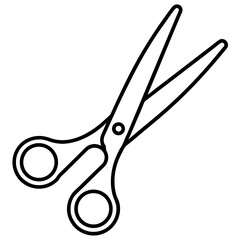 Minimal Scissors Line Art Design