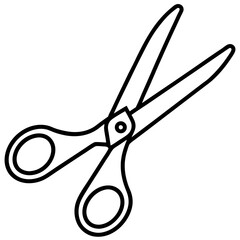Minimal Scissors Line Art Design