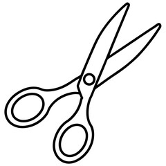 Minimal Scissors Line Art Design