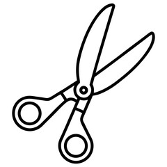 Minimal Scissors Line Art Design
