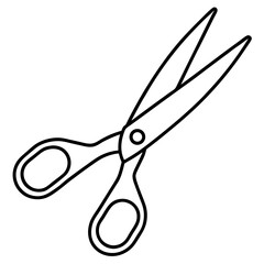 Minimal Scissors Line Art Design