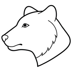 vector illustration of a black and white bear