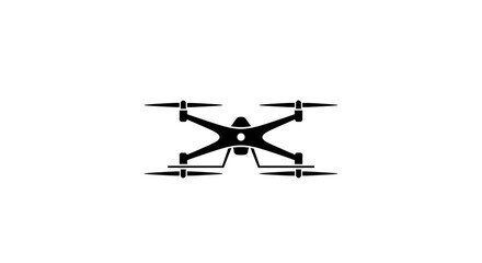 Drone vector illustration for aerial photography and surveillance technology design