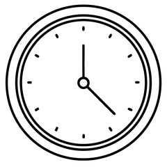 Minimal Wall Clock Line Art Design