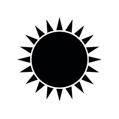 Solar Eclipse Symbol Icon Vector Illustration