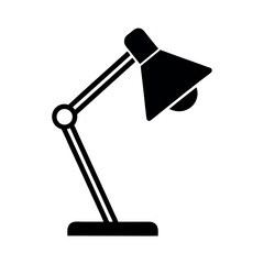 Study Lamp with Glow Icon Vector Illustration