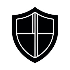 System Scan Shield Icon Vector Illustration