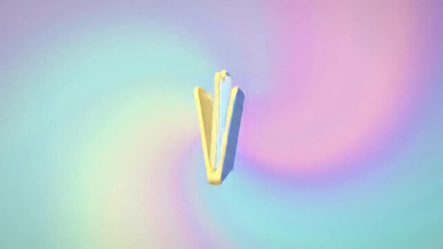 Animated Loop of Clean Folder Icon Softly Bouncing &ndash; Pastel Background with Abstract Calming Mood and Minimal Design

