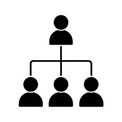 Team Structure Chart Icon Vector Illustration