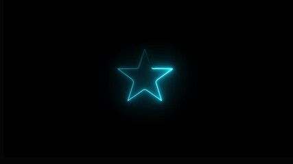 one star rating icon animated video ,animation video isolated . client feedback interaction, business success Loop HD video .star icon glowing neon purple color animation black background. - Powered by Adobe