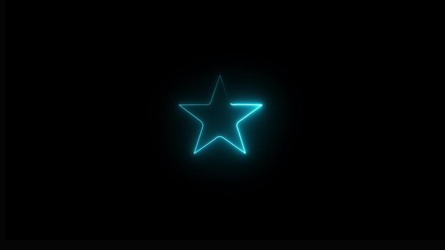 one star rating icon animated video ,animation video isolated . client feedback interaction, business success Loop HD video .star icon glowing neon purple color animation black background. - Powered by Adobe