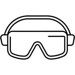 Protective Eyewear Outline Vector