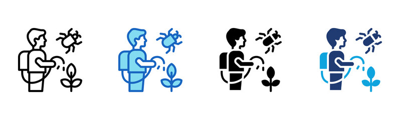 Exterminator icon Multi Style Vector Illustration