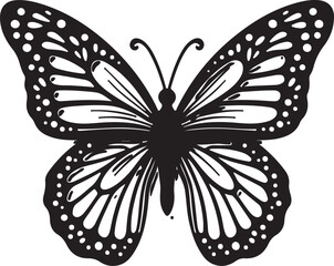 Butterfly Silhouette Vector for Nature-Themed Graphics