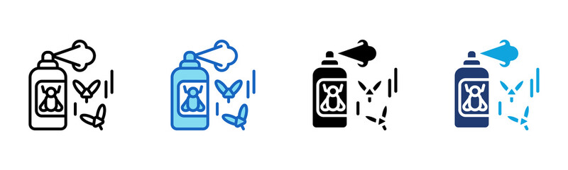 Bug Repellent icon Multi Style Vector Illustration