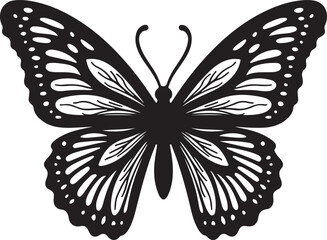 Butterfly Silhouette Vector for Nature-Themed Graphics