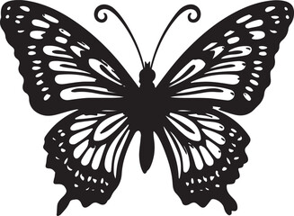 Butterfly Silhouette Vector for Nature-Themed Graphics
