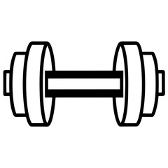 Dumbbell Outline Vector