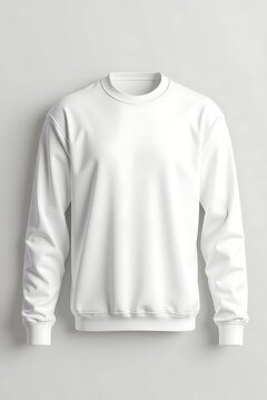  Blank White Crewneck Sweatshirt Mockup - Apparel Template
