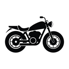 Obraz premium Motorcycle Side View – Simple Vector Illustration