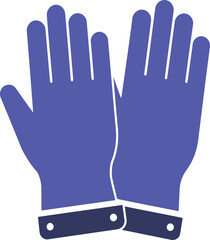 Obraz premium Purple Glove Icon: Clean Minimal Design