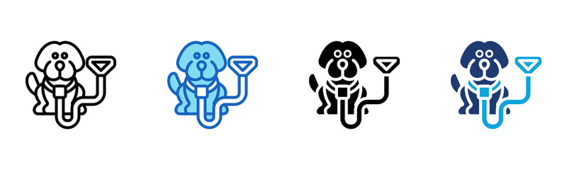 Dog Leads icon Multi Style Vector Illustration